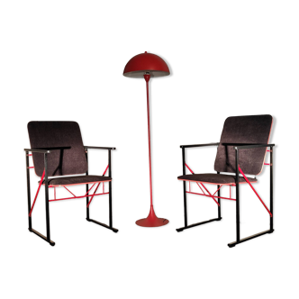 Pair of Yrjö Kukkapuro armchairs for Avarte from the 1980s.