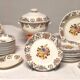 Gien. Bordeaux bouquet. 43-piece service