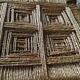 Stool in wood and rope ethnic style