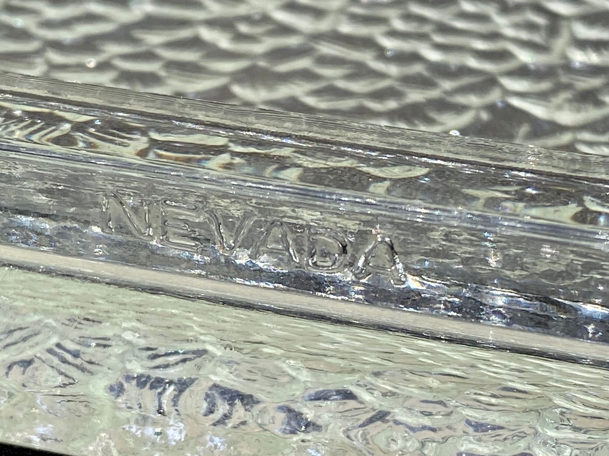 Glass brick lumax nevada empty pocket ashtray vintage 60s