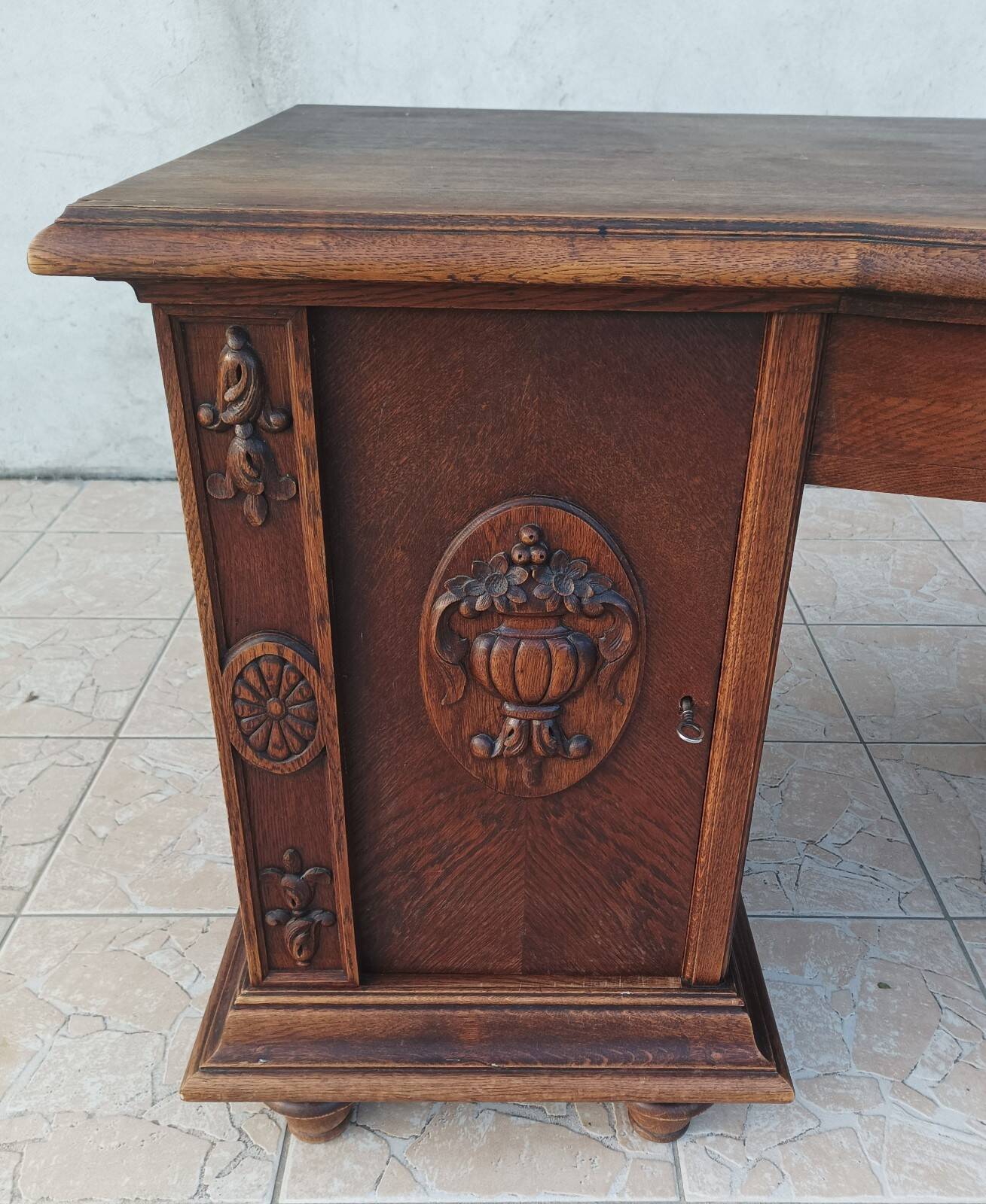 Art Deco oak desk