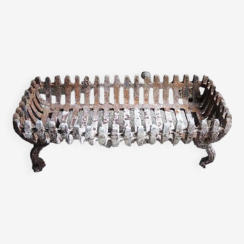 Old cast iron 14-bar fireplace cradle