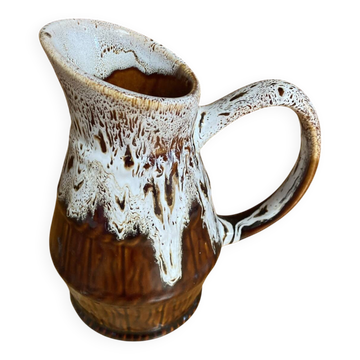 Pichet ancien style revol forme tonneau céramique flammée 1 litre vint