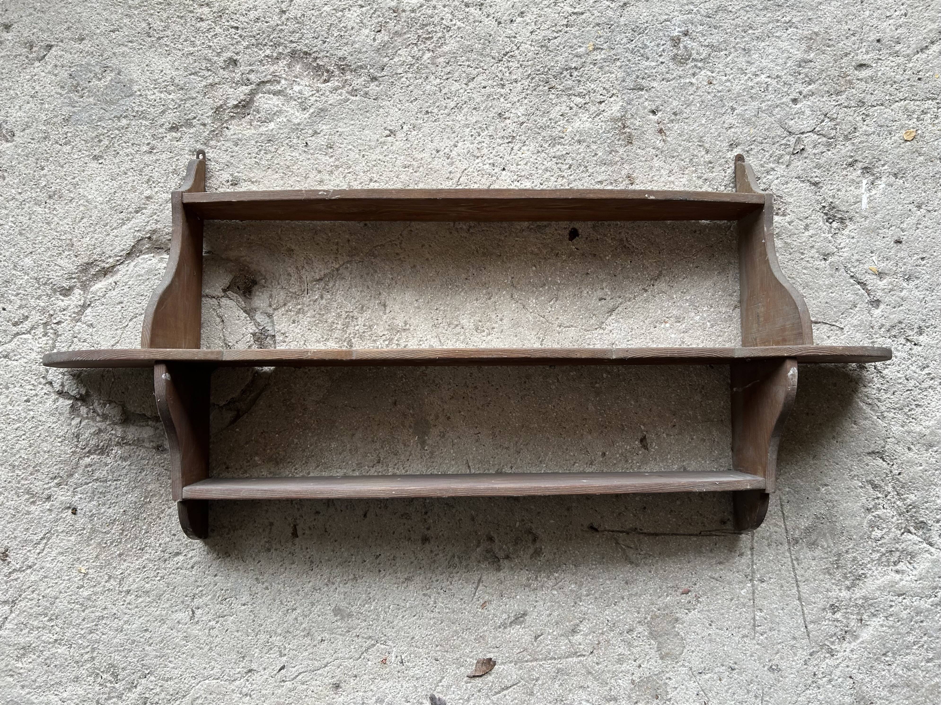 Antique wooden wall shelf