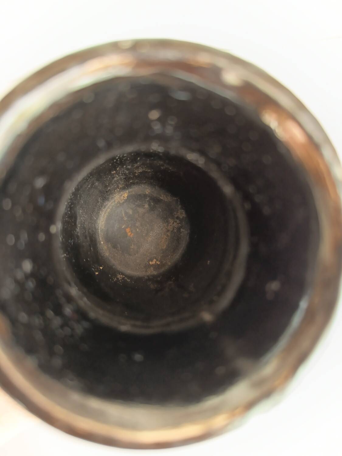 Vase Alain Maunier Vallauris 1950s 60s geometric turquoise decoration