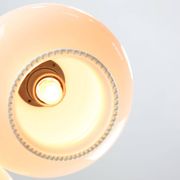 Mid-Century Italian Opaline Glass & Brass Pendant Lamp, set of 3