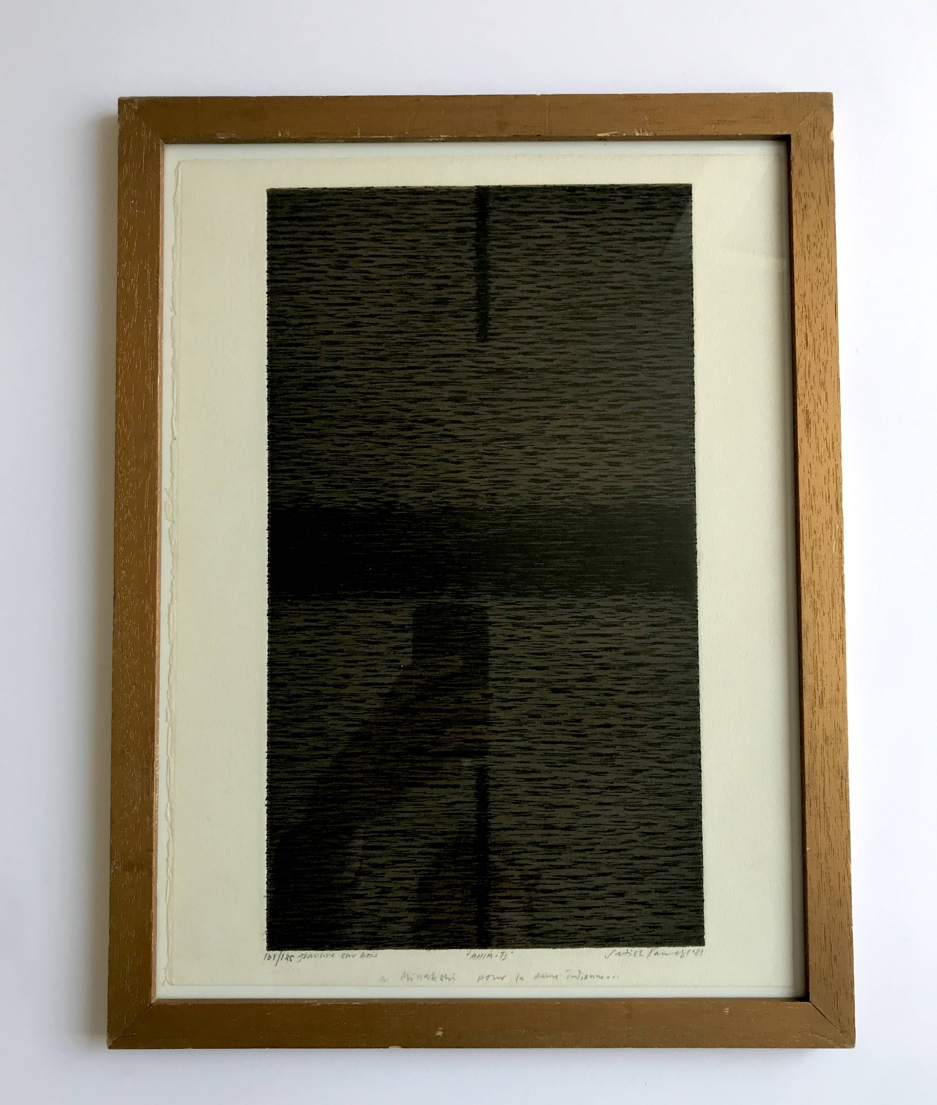 Satish PANCHAL, Ahir II, 1981. Wood engraving signed in pencil.