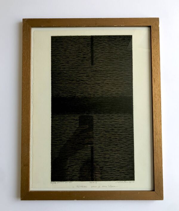 Gravure sur bois signée au crayon, Satish PANCHAL, Ahir II, 1981