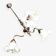 1970s chandelier with 3 light arms and frilled tulips