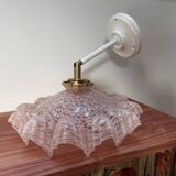 Pink Clichy glass tilting wall light