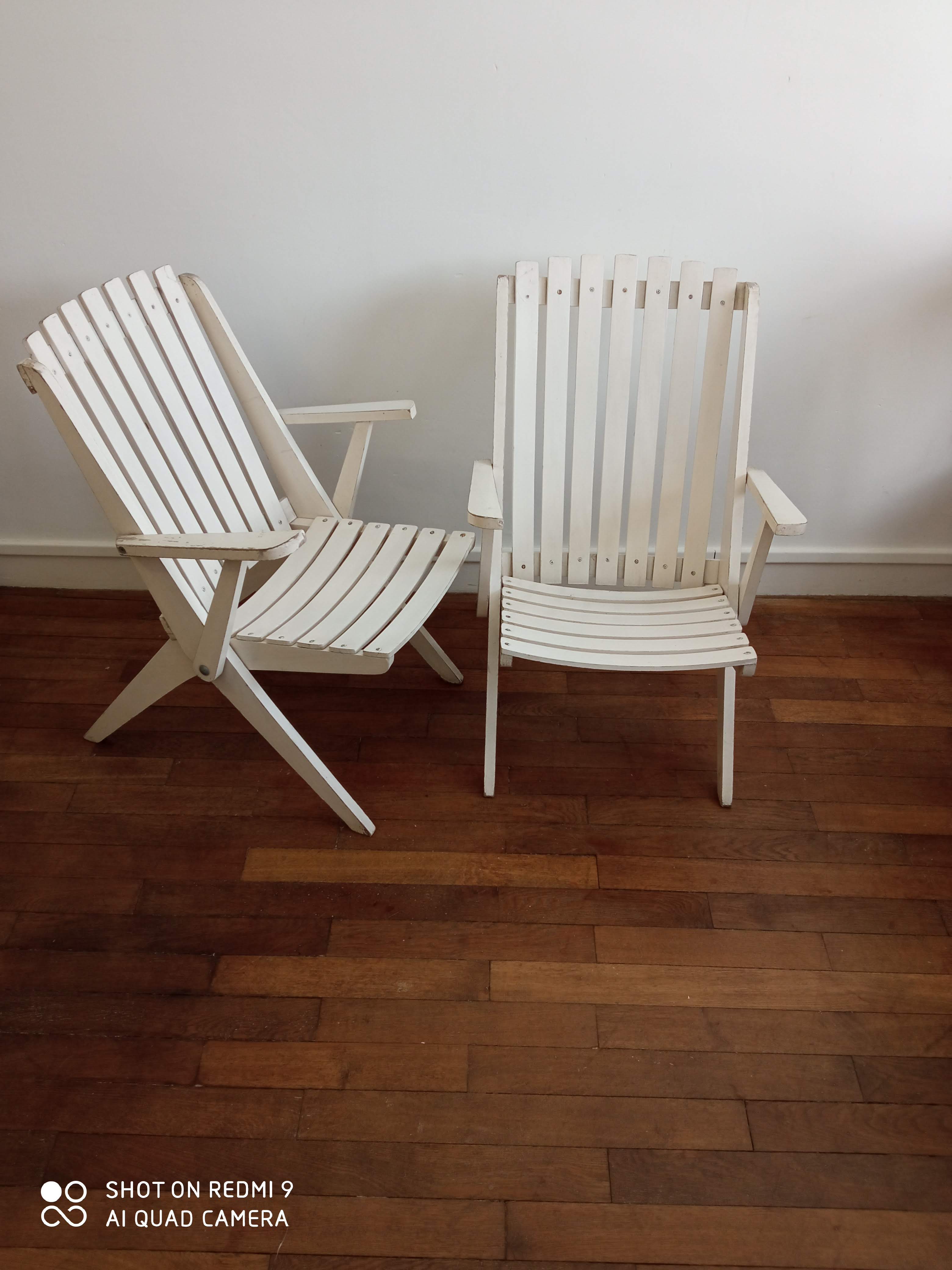Paire de fauteuil de jardin années 59