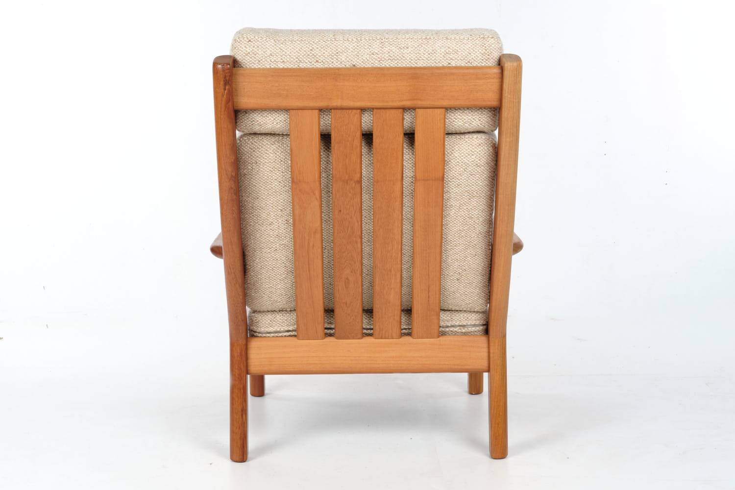 Glostrup teak armchair Denmark, wool, vintage