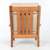 Glostrup teak armchair Denmark, wool, vintage