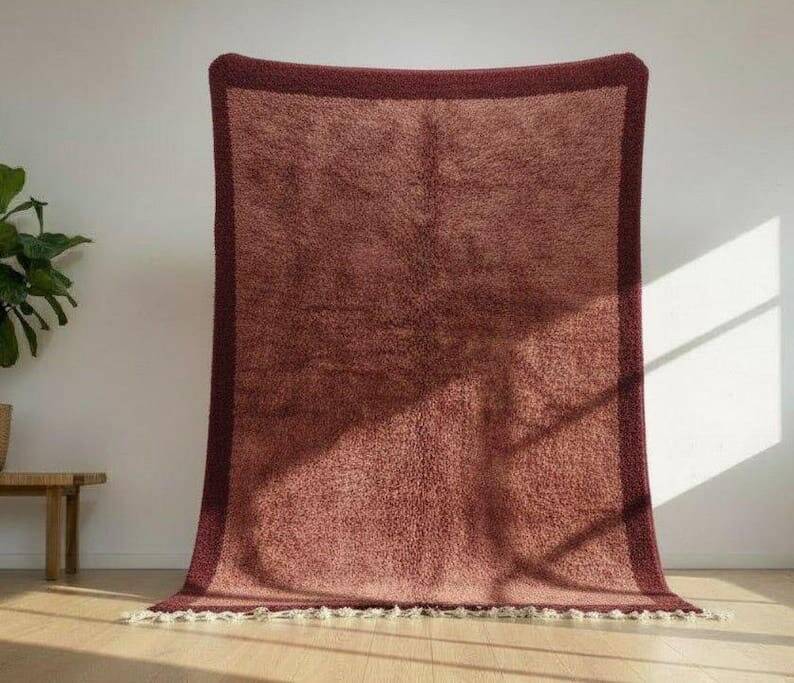 Tapis en laine pure fait main sur mesure taille 2/3