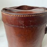 Leather collar box, circa 1900.
