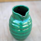 Pitcher St Clément France Lorraine 869, green pitcher, ceramic pitcher
