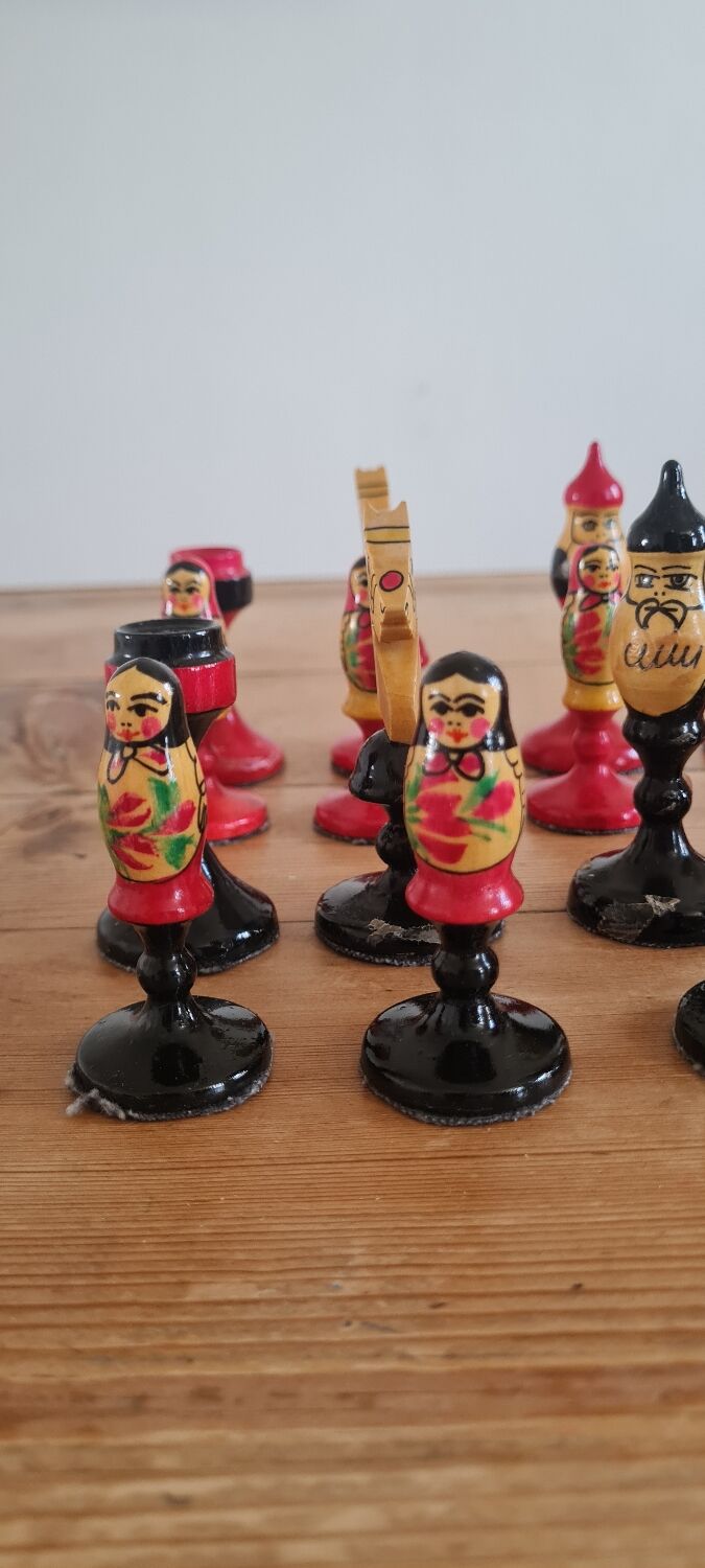 Jeu d'échec russe matryoshka