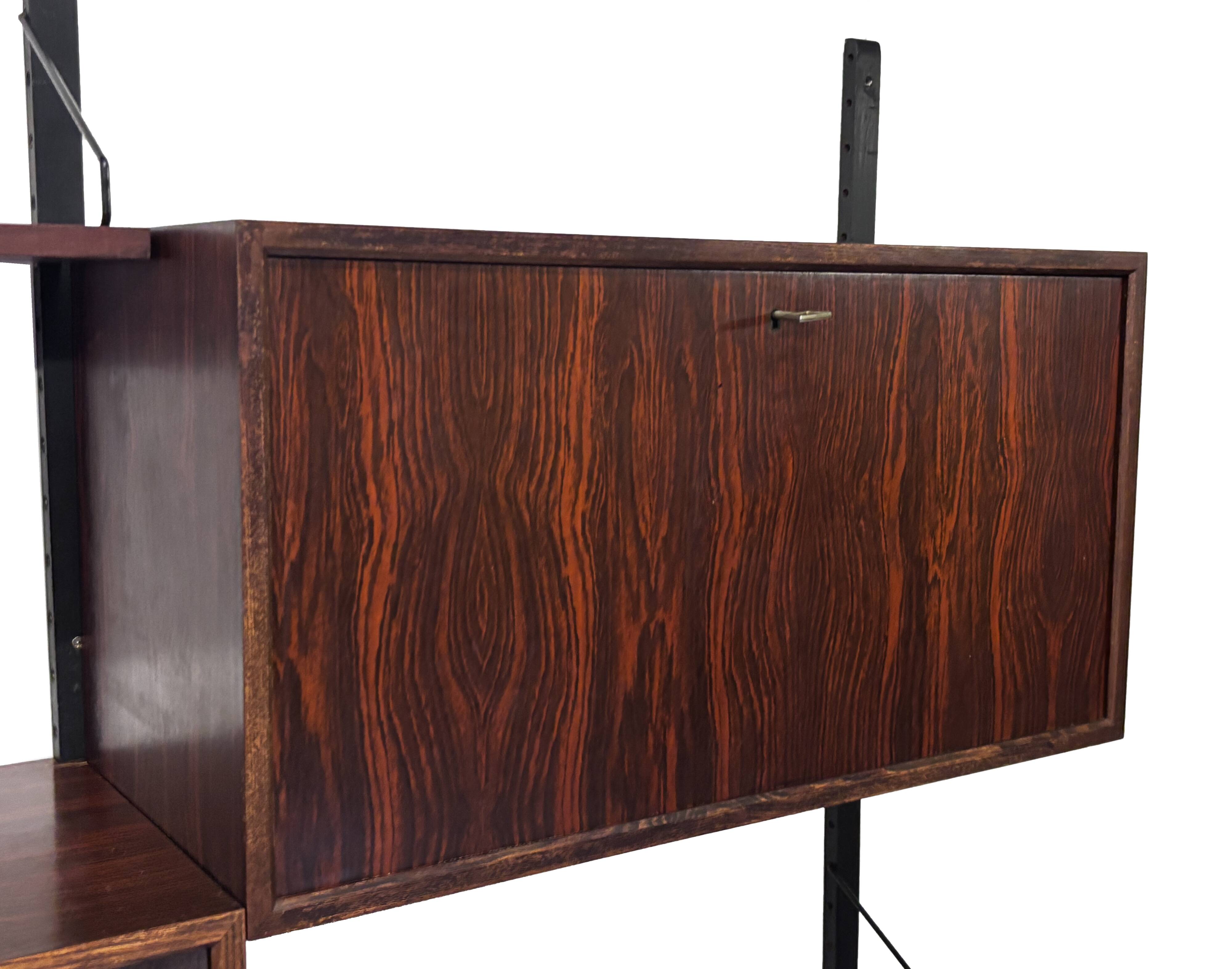 Vintage Poul Cadovius Royal System Wall System Rosewood