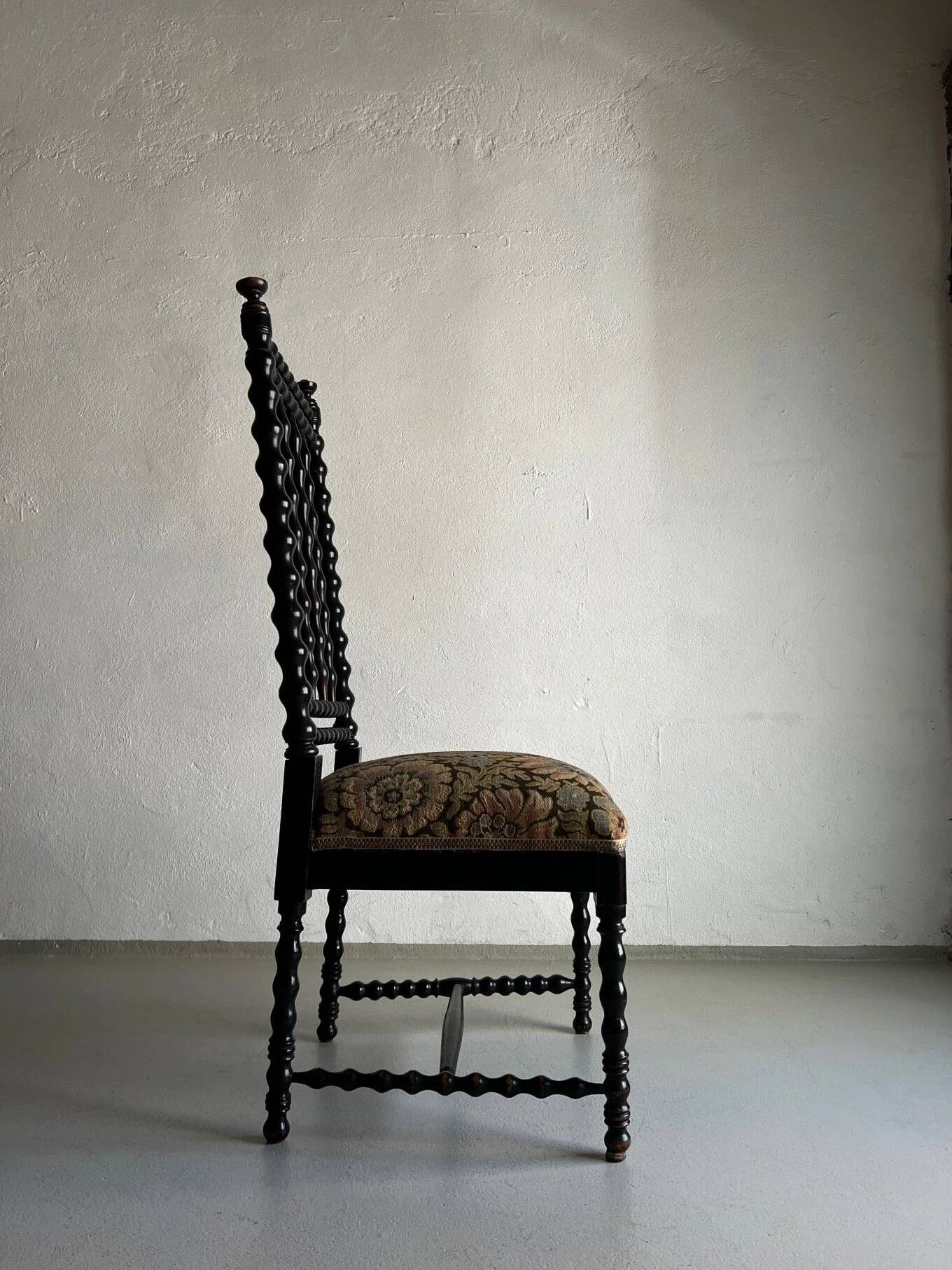 Oak bobbin chair | France | 1850s