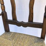 Pair of rustic mulched armchairs
