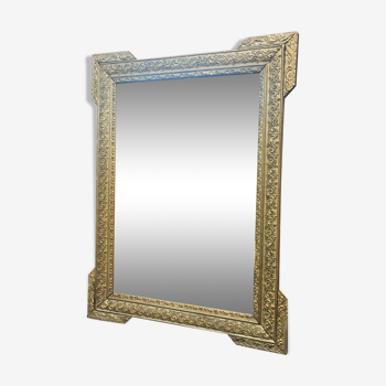 Old gold wooden frame mirror 48x37cm