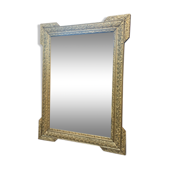 Miroir ancien cadre en bois doré 48x37cm