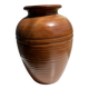 Large brown artisanal ceramic vase