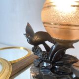Limousin art deco night light with seagull decoration