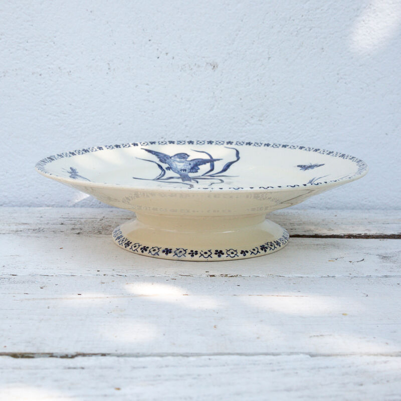 Porcelain compotier bird motif