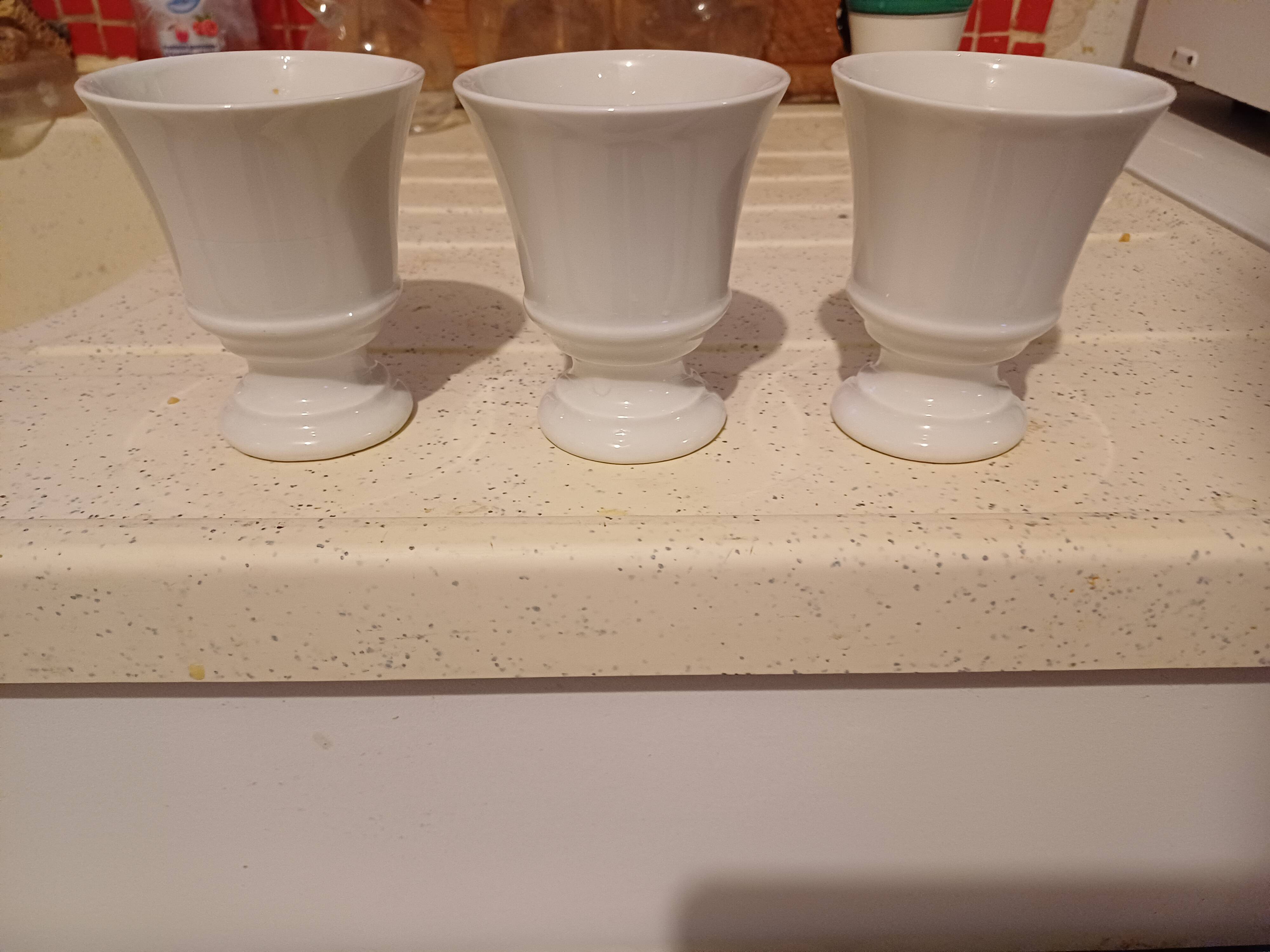 3 Brulots Porcelain Cups 19th