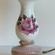 Lampe céramique italy roses et or
