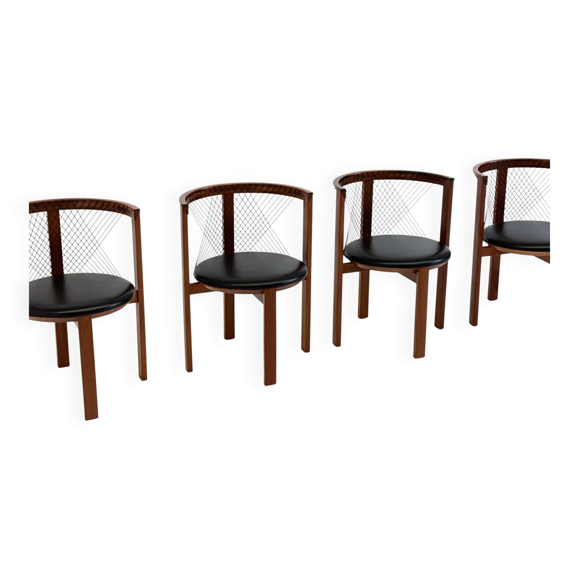 Set of Tranekær String chairs by Niels Jørgen Haugesen
