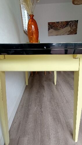 Yellow formica table