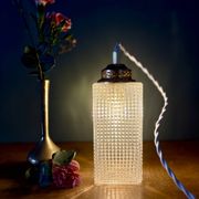 Baladeuse ou lampe à poser globe vintage en verre