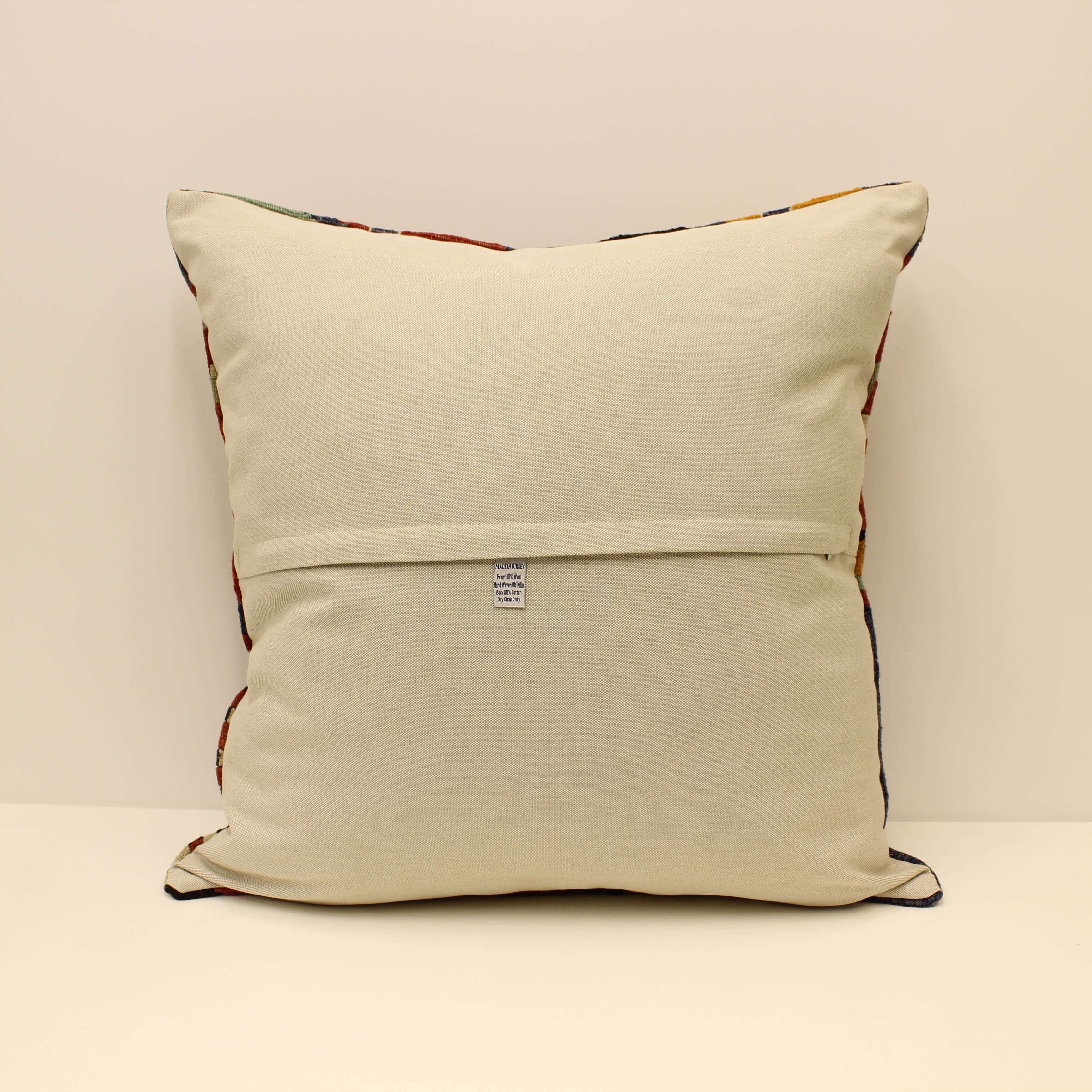 60x60 cm Kilim Cushion,Vintage Cushion Cover