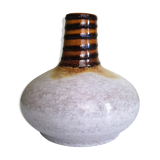 Col Brown vase ceramic spiral pattern German Fat Lava Era