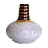 Col Brown vase ceramic spiral pattern German Fat Lava Era