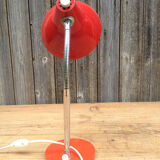 Red articulated desk lamp