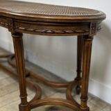 Louis XVI style walnut piano bench
