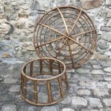 Papasan rattan armchair