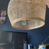 Wicker light fixture