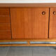 Vintage Scandinavian enfilade from the 60s in teak