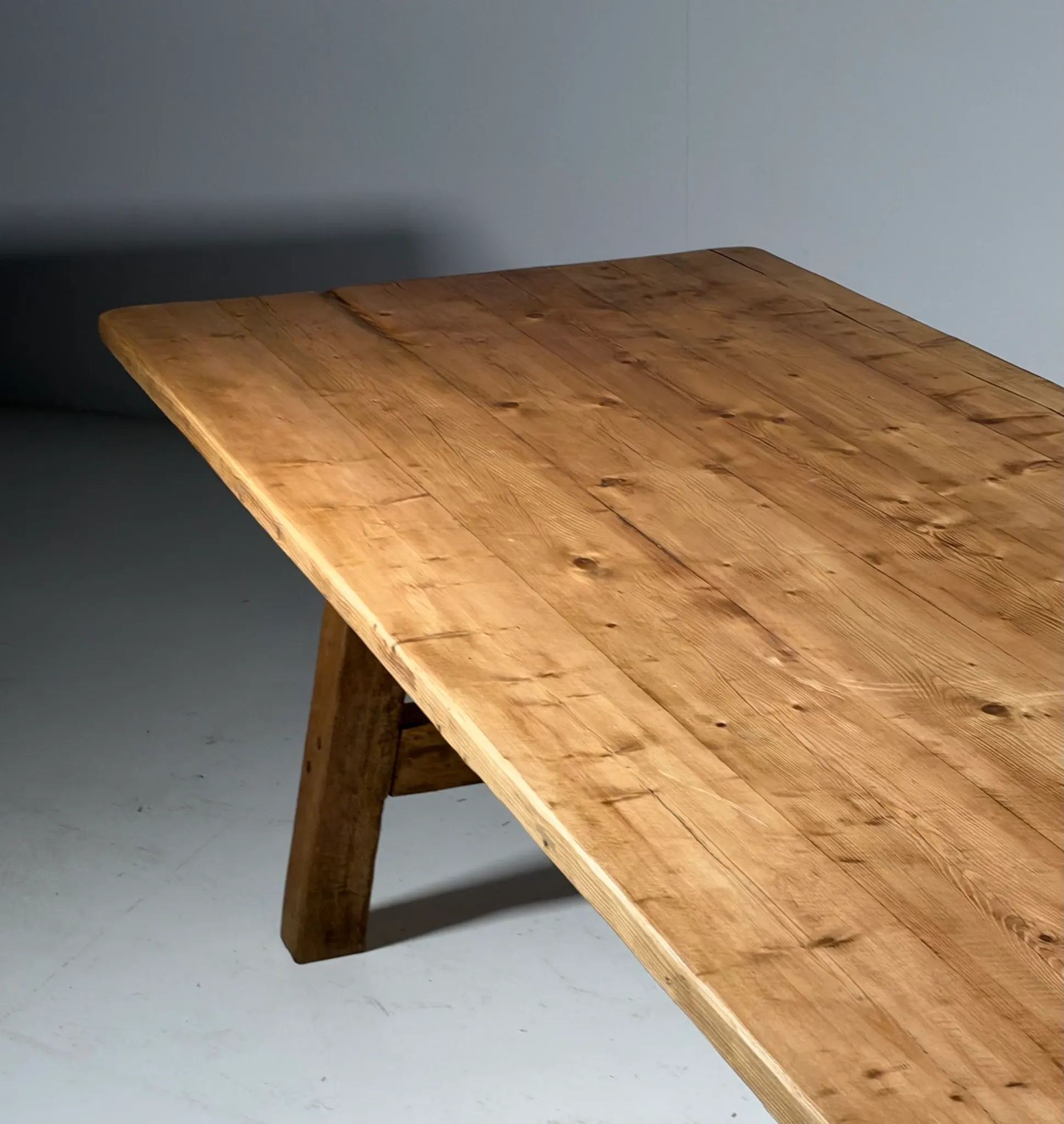 Grande table de monastère en bois style campagnard 298 cm