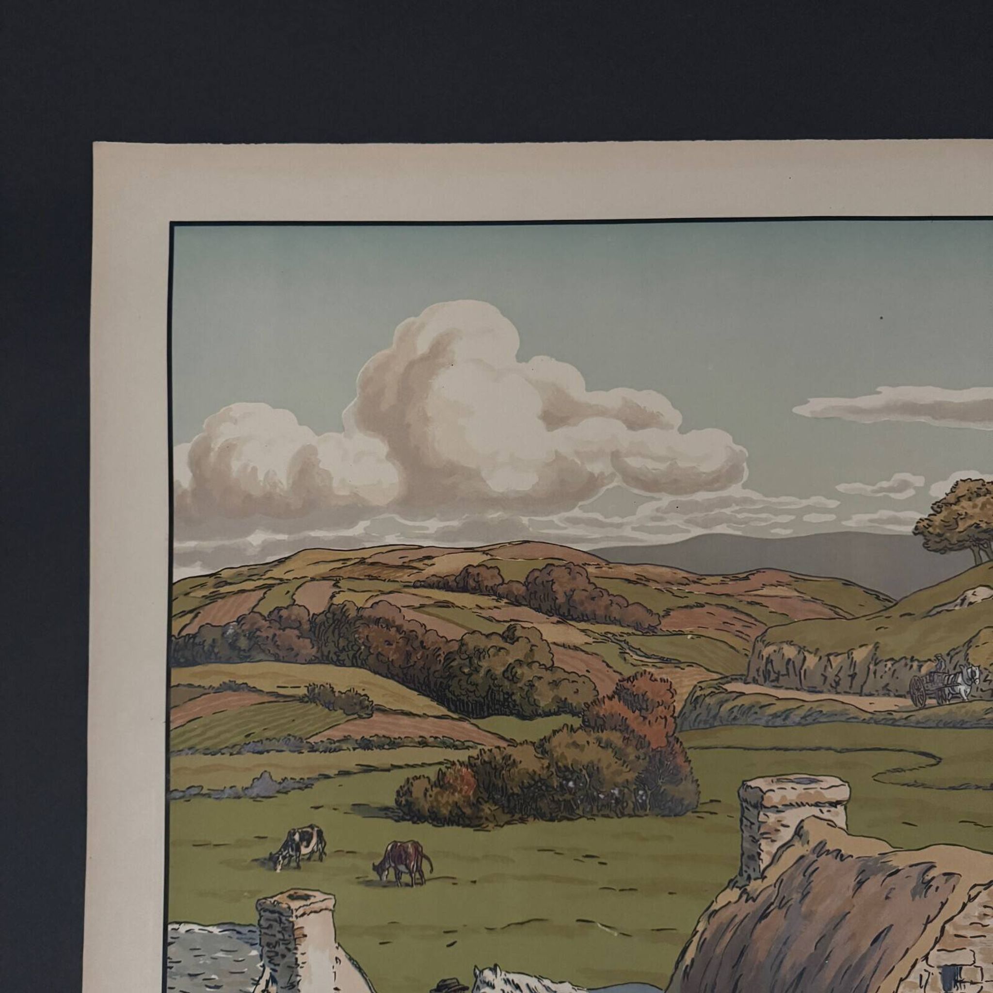 Lithograph by Henri Rivière, Aspects of Nature - The Valley