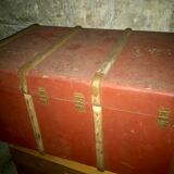 Old leather trunk