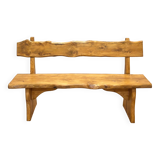 Brutalist wooden bench