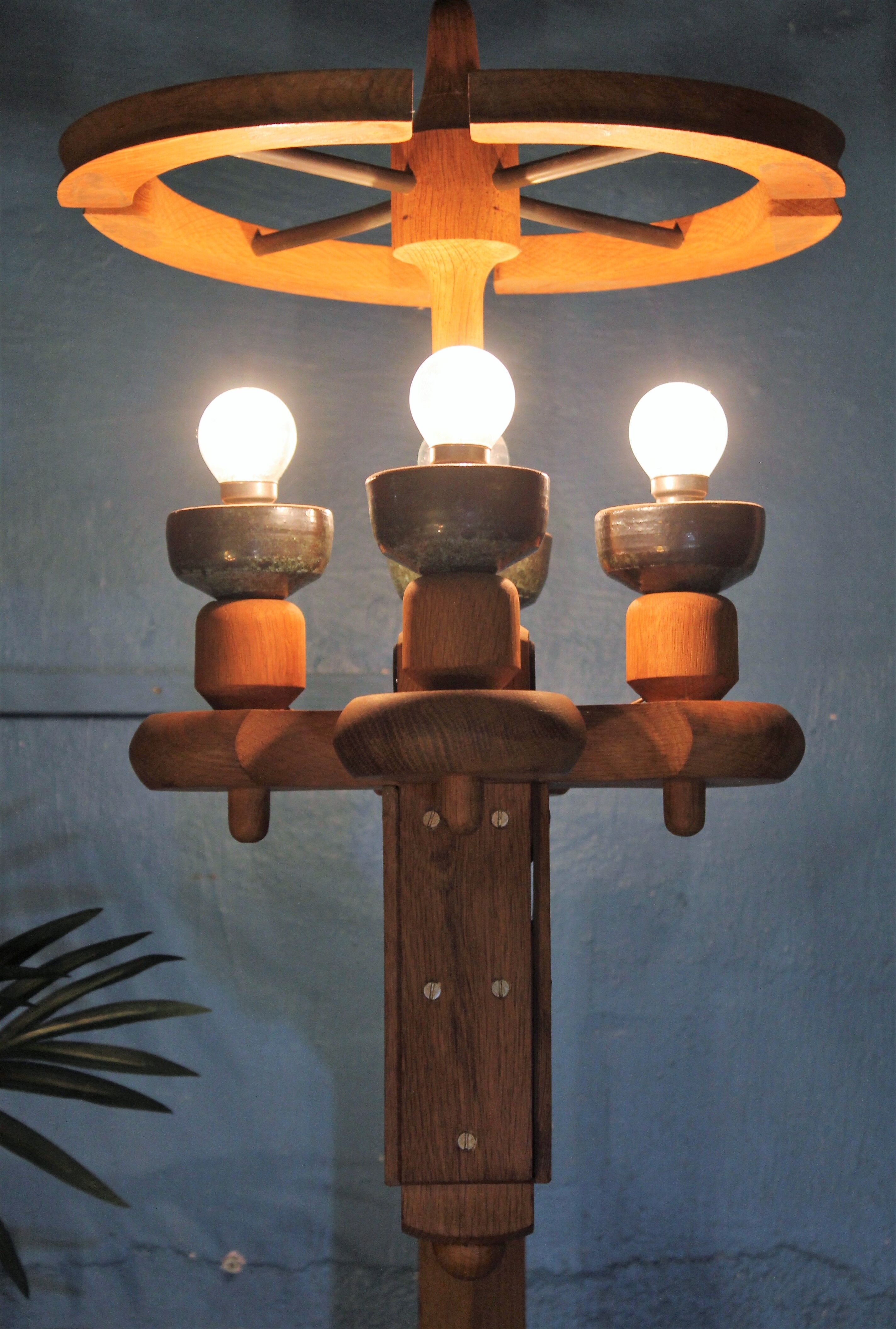 Floor lamp Guillerme & Chambron 1960