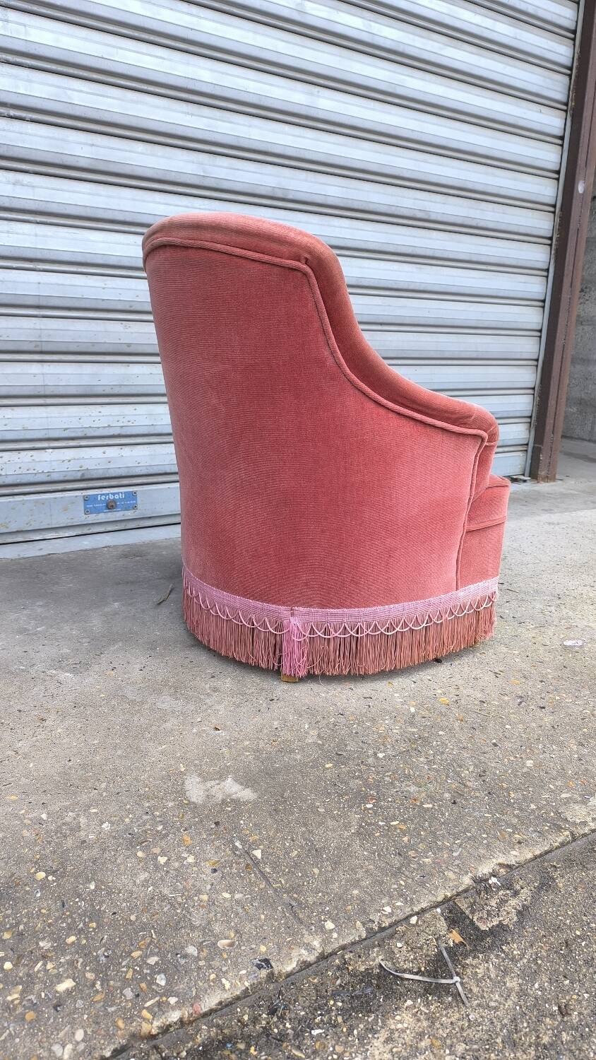 1960s velvet toad chair