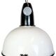Industrial soviet white enamel pendant lamp, 1960s