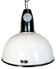 Industrial soviet white enamel pendant lamp, 1960s